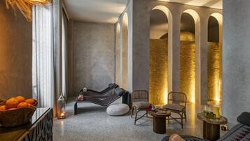 Turkish bath/hammam, aromatherapy, deep-tissue massages, sports massages