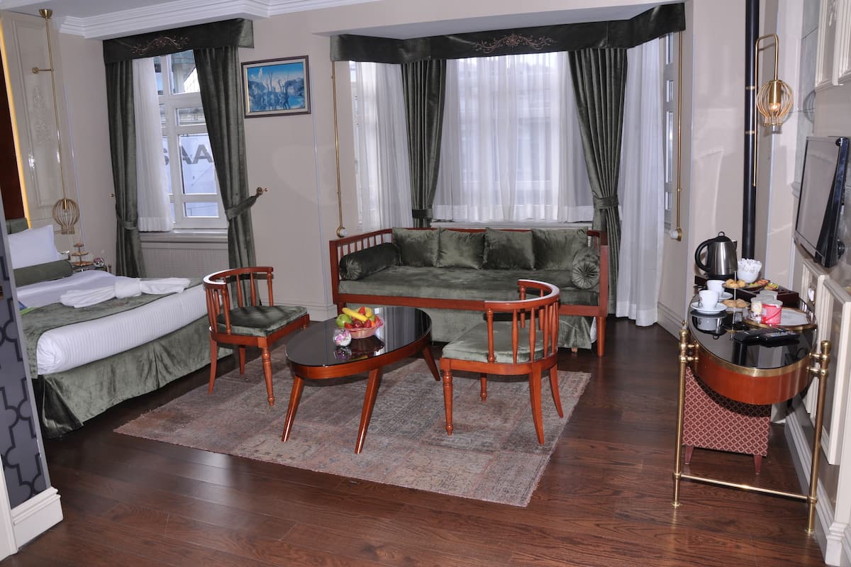 82-cm LCD TV with satellite channels, TV, fireplace