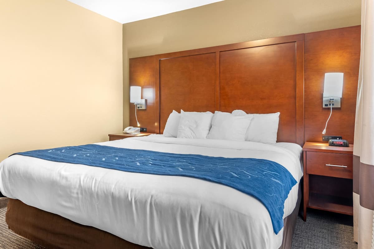 Suite, 1 King Bed with Sofa bed, Non Smoking, Kitchenette | Down comforters, desk, blackout drapes, iron/ironing board