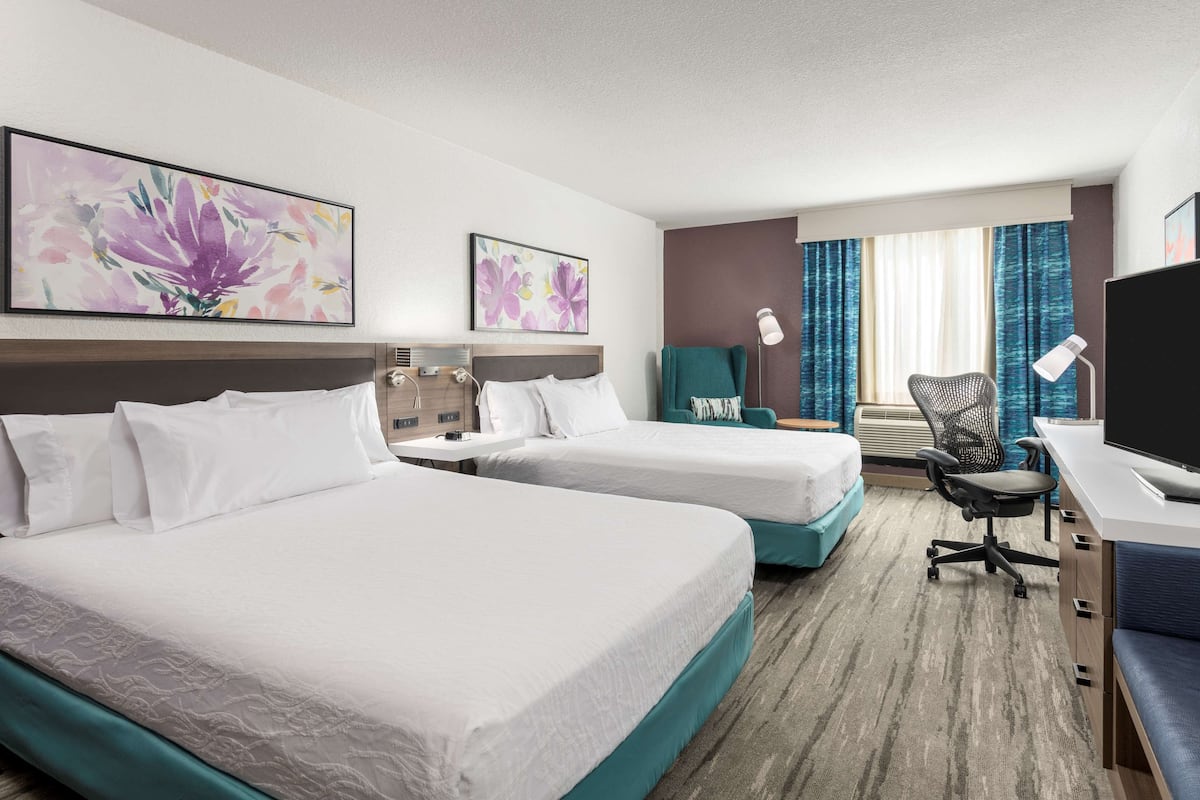 desk, blackout curtains, iron/ironing board, free cots/infant beds