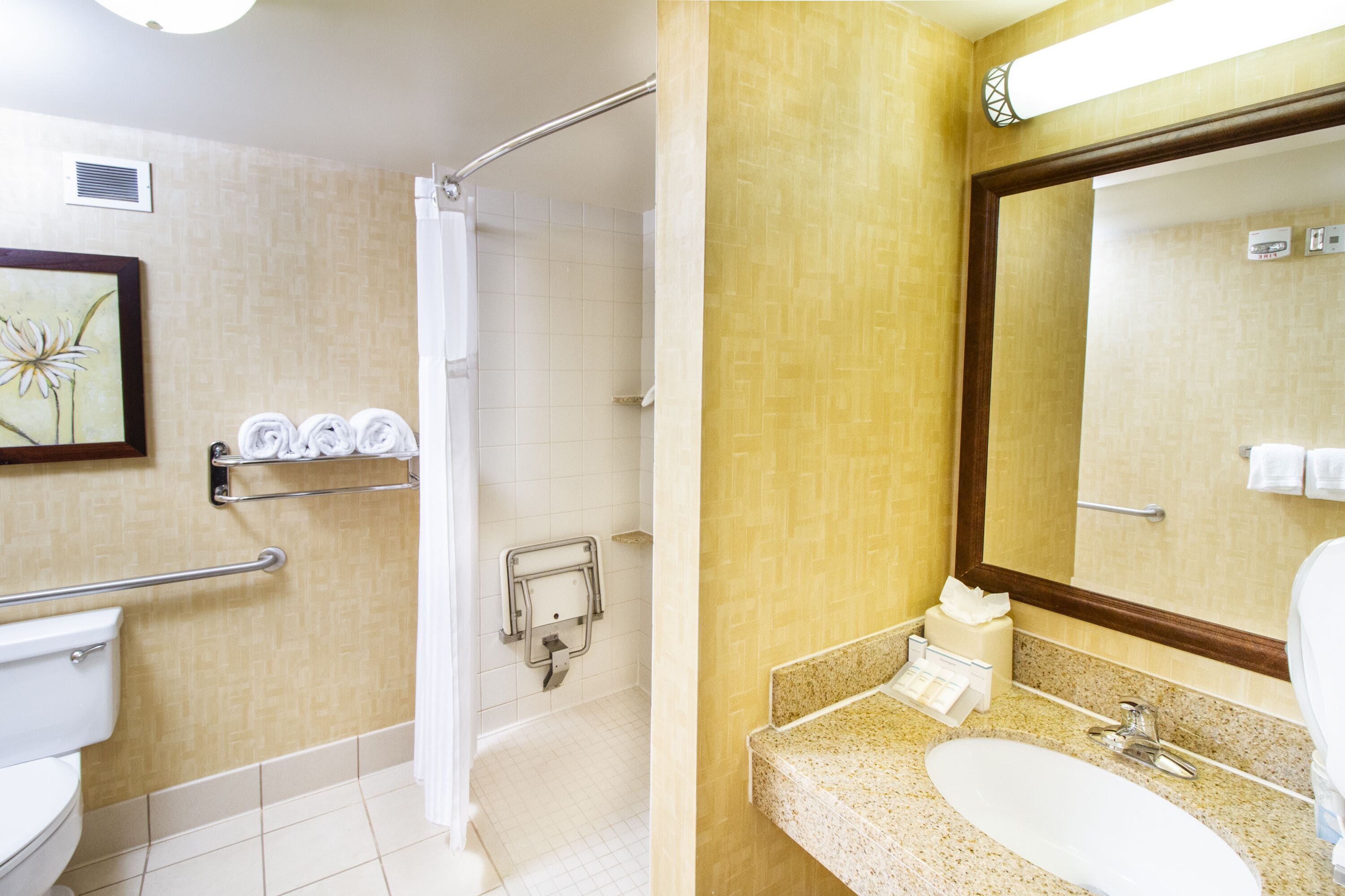 bathtub, hair dryer, towels, soap