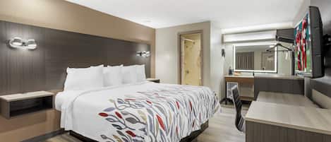 Superior Room, 1 King Bed, Non Smoking | 1 bedroom, desk, laptop workspace, blackout curtains