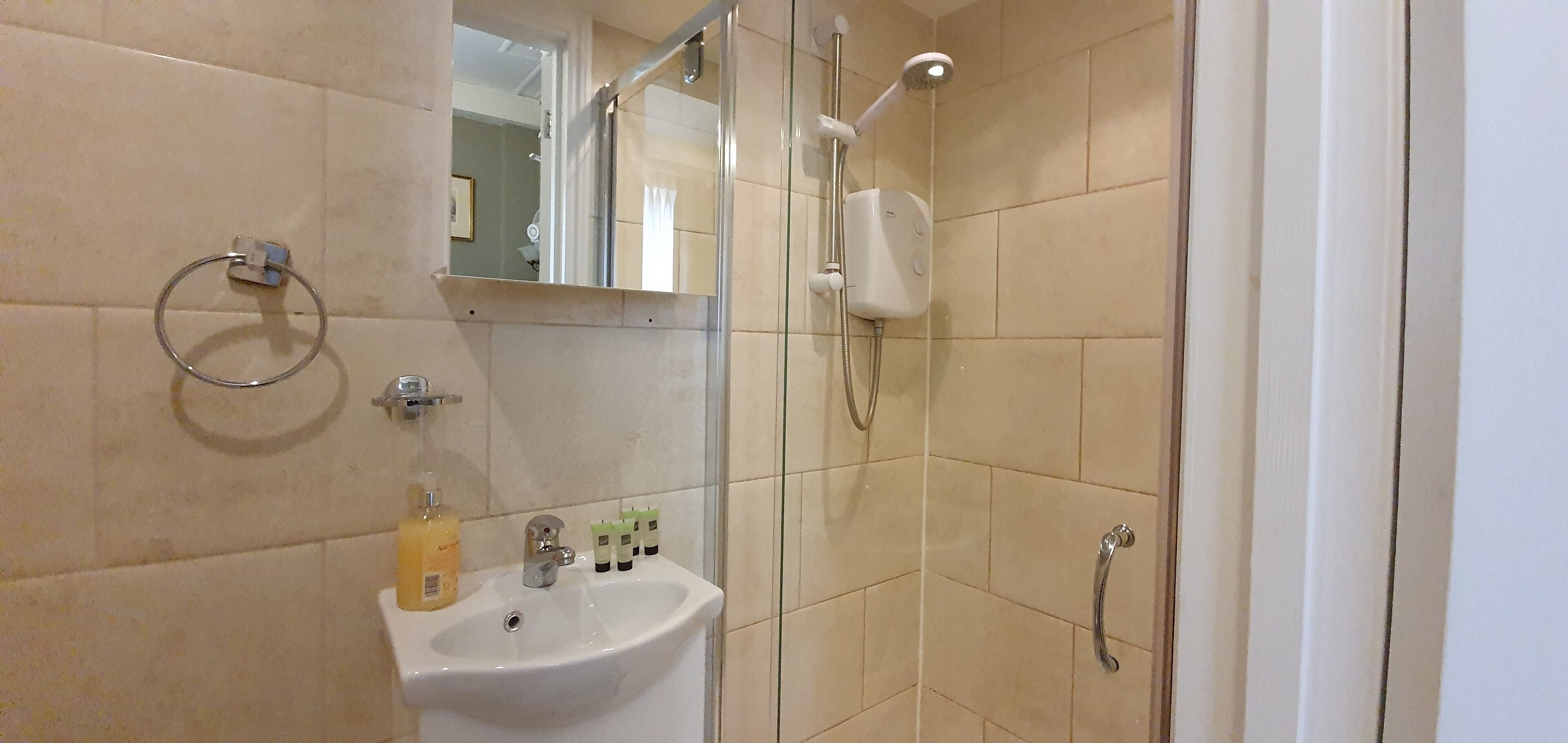 Free toiletries, hair dryer, towels, soap