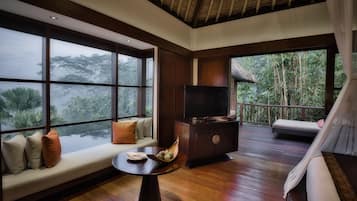 Villa panorámica, 1 habitación, piscina privada | Sábanas de algodón egipcio, ropa de cama de alta calidad, minibar