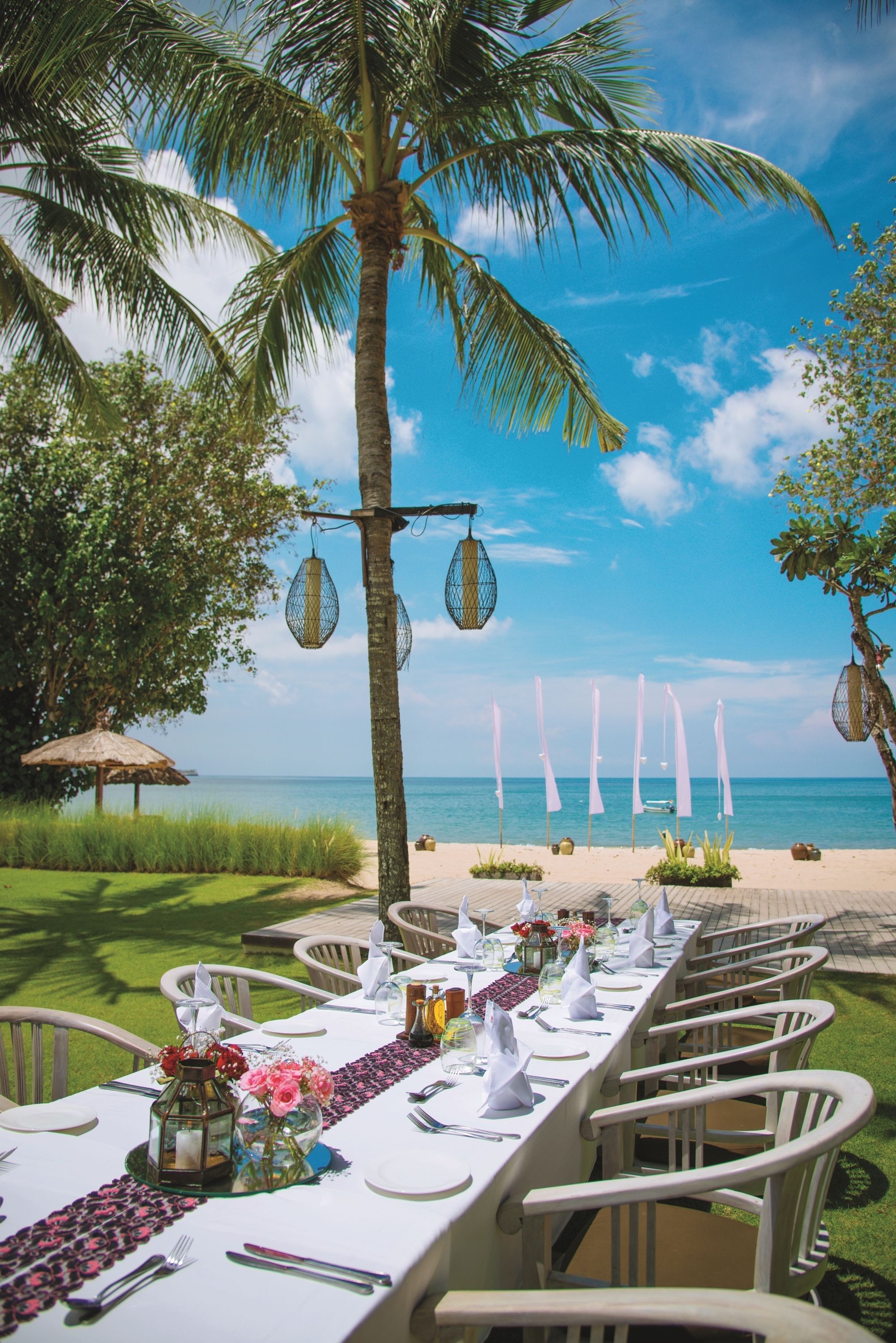 Outdoor banquet area
