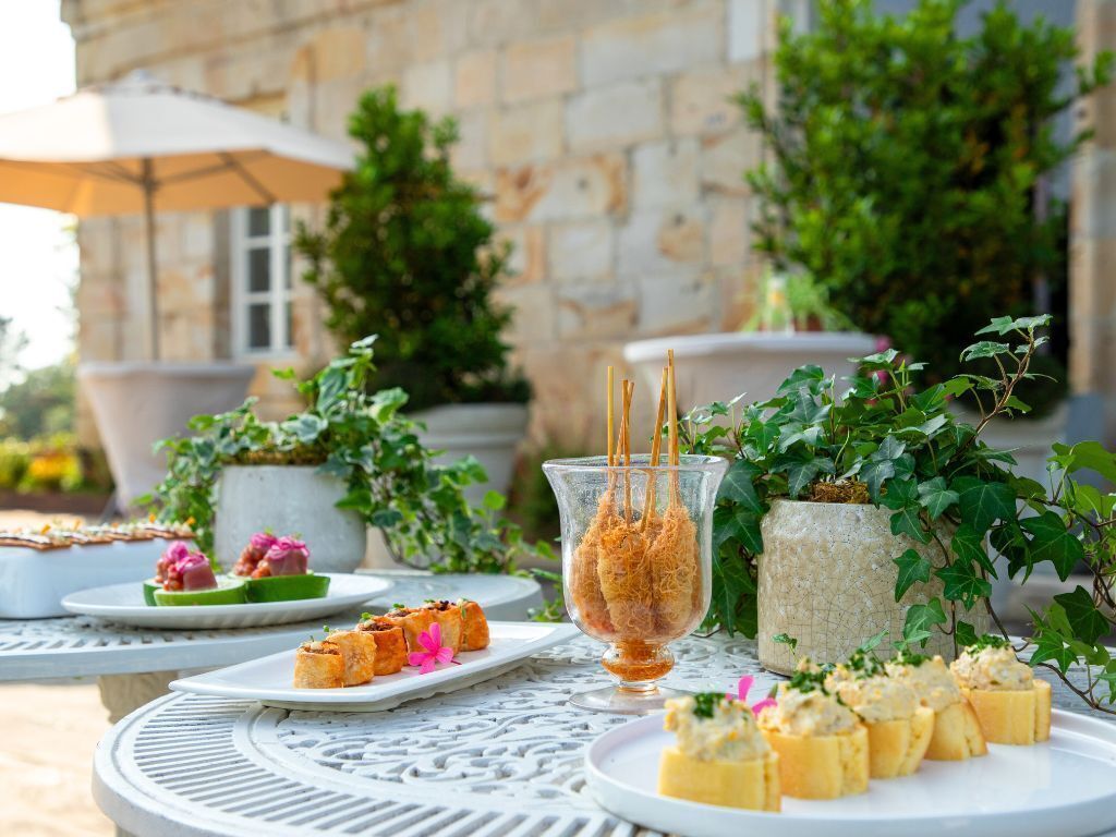 Área externa para banquete