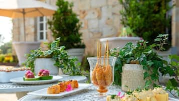 Área externa para banquete