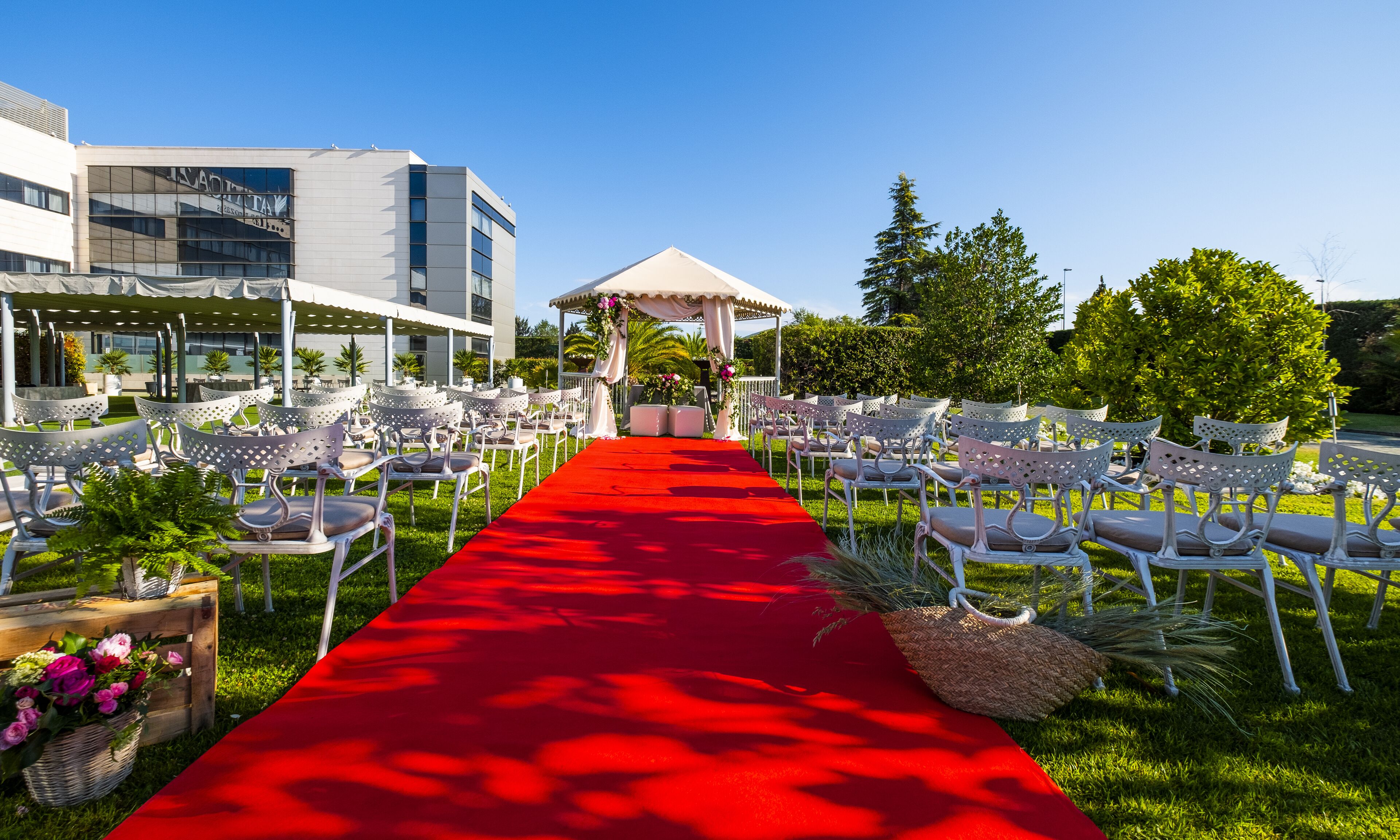 outdoor wedding area