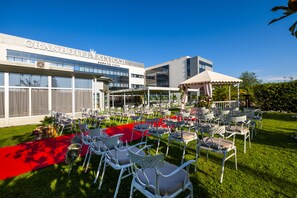 Outdoor wedding area