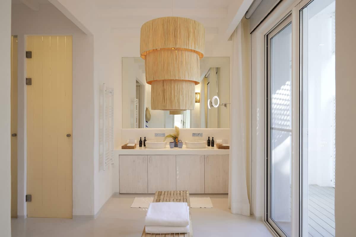 villa, 3 bedrooms, private pool, garden view (indigo) | bathroom | separate bathtub and shower, free toiletries, hair dryer, bathrobes