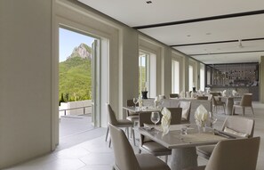 Breakfast, dinner served; Fusion cuisine, pool views