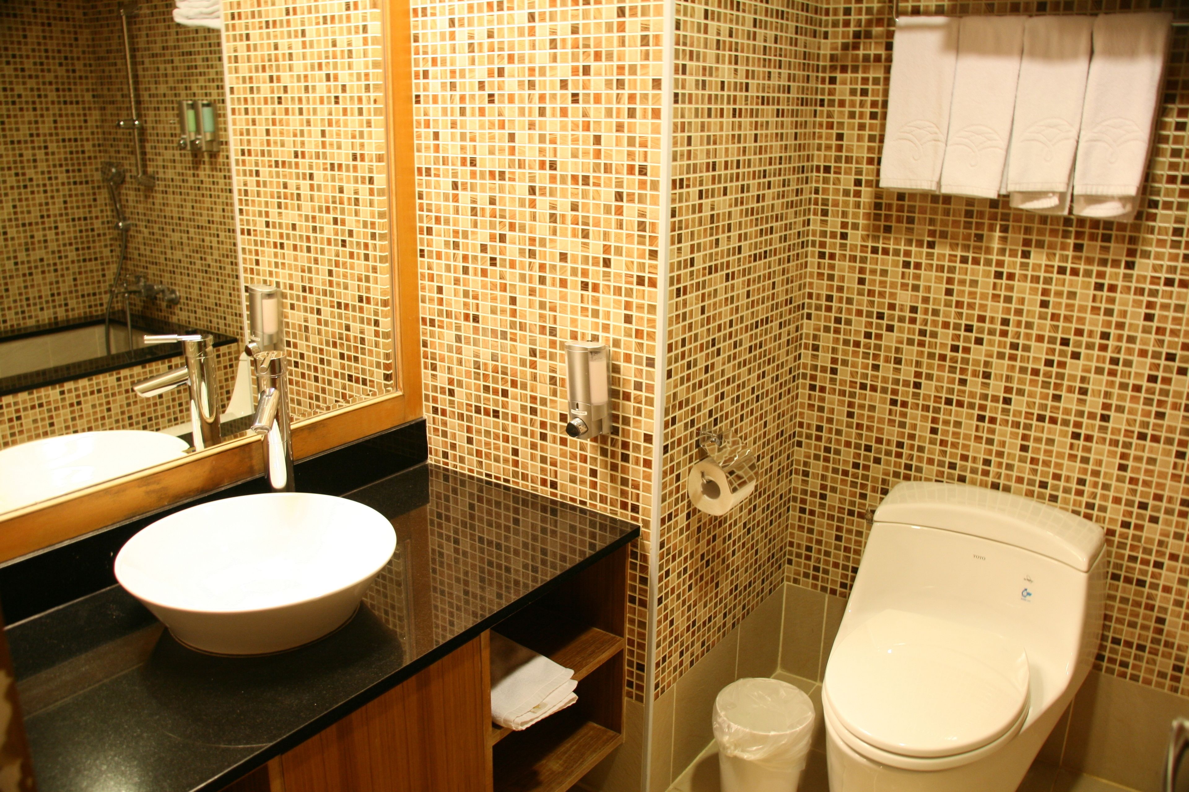 shower, free toiletries, hair dryer, slippers