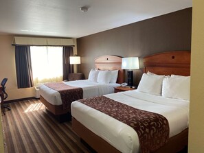 Standard Room, 2 Queen Beds, Non Smoking | Desk, laptop workspace, iron/ironing board, free WiFi