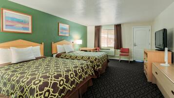 Standard Room, 2 Queen Beds, Non Smoking | Desk, blackout drapes, soundproofing, iron/ironing board