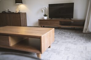 One Bedroom Apartment | Living room | 32-inch flat-screen TV with cable channels, TV, DVD player - Quest Wagga Wagga (Wagga Wagga)