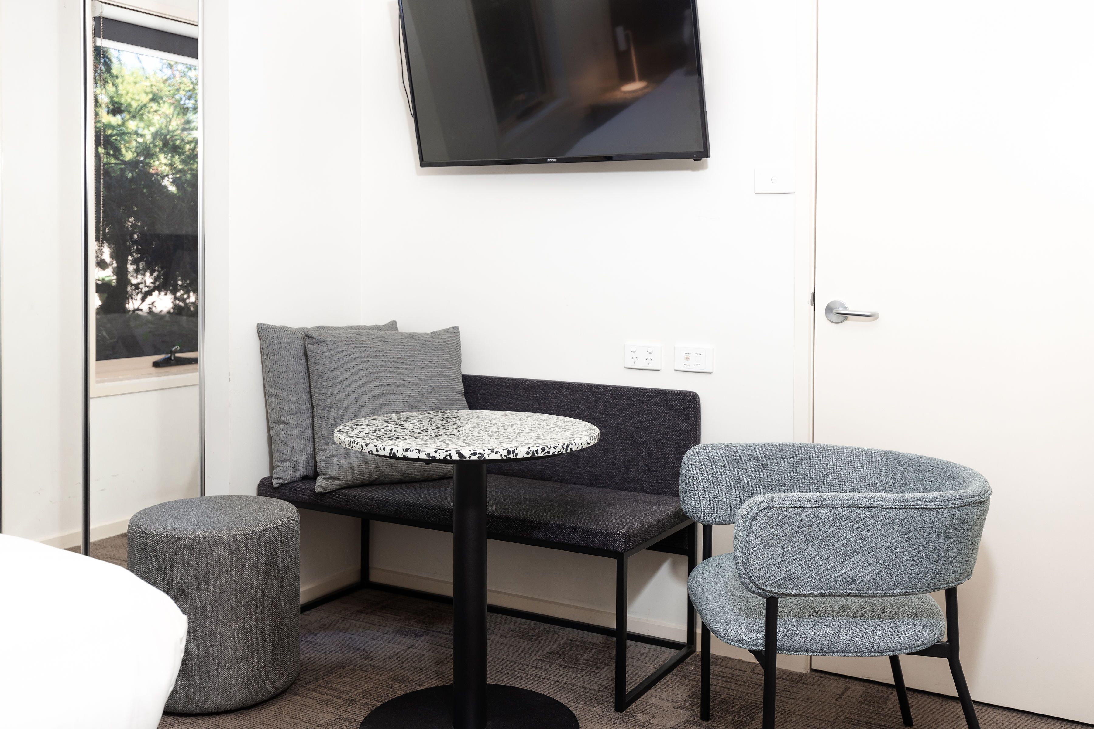 studio apartment | in-room safe, desk, soundproofing, iron/ironing board