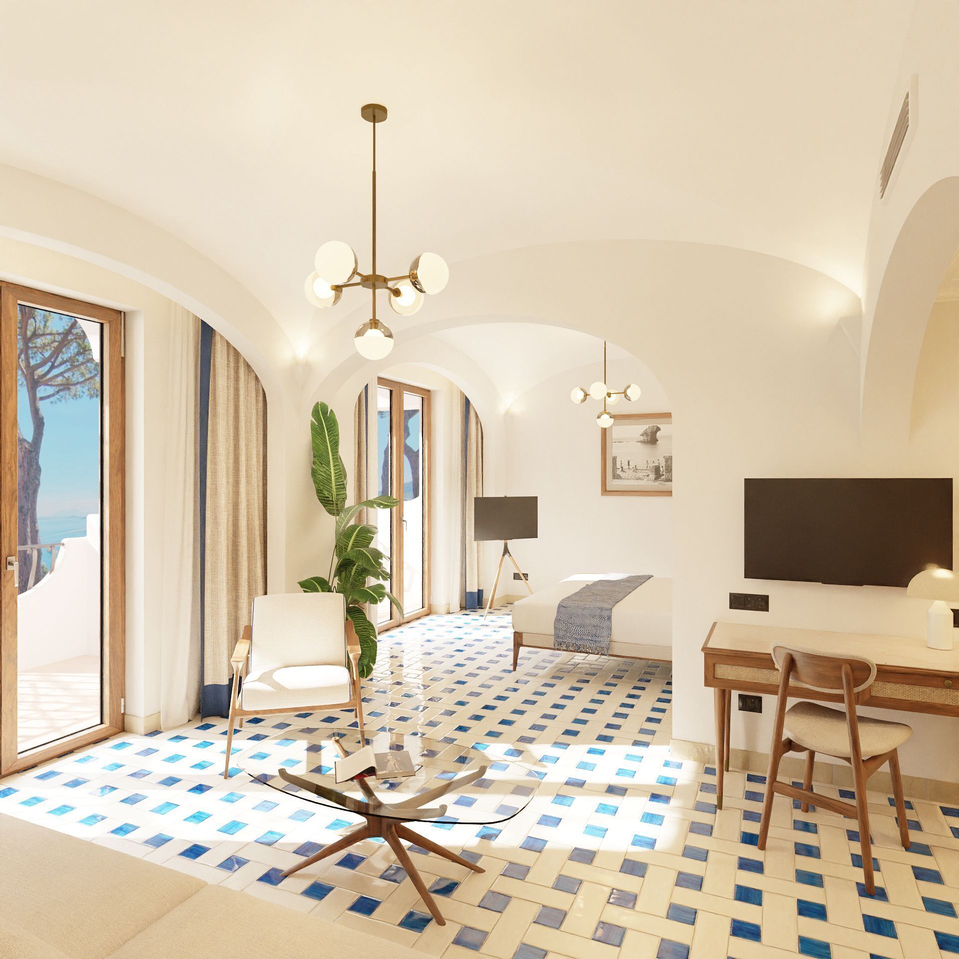 Suite Studio Panoramique, 1 chambre, balcon, vue mer