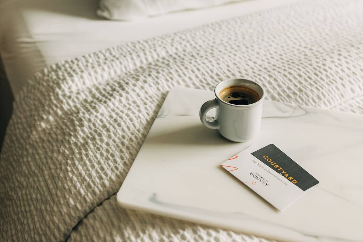 Premium bedding, pillowtop beds, desk, blackout drapes