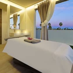 Sauna, hot tub, steam room, body treatments, sports massages, body wraps