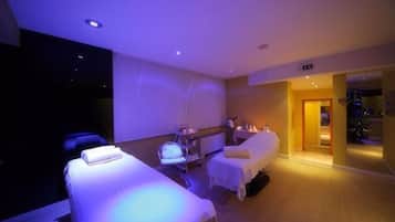 Couples treatment rooms, sauna, hot tub, Turkish bath, body treatments