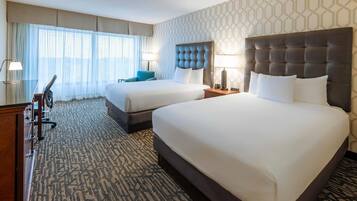 1 bedroom, desk, blackout drapes, iron/ironing board