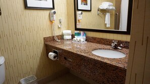 Combined shower/bathtub, free toiletries, hair dryer, towels - Holiday Inn Express Hotel & Suites Gibson by IHG (New Milford)