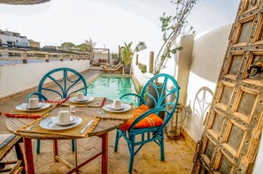 Breakfast, lunch, dinner served; Moroccan cuisine, pool views  - Riad Villa Almeria Hotel & Spa (Marrakech)