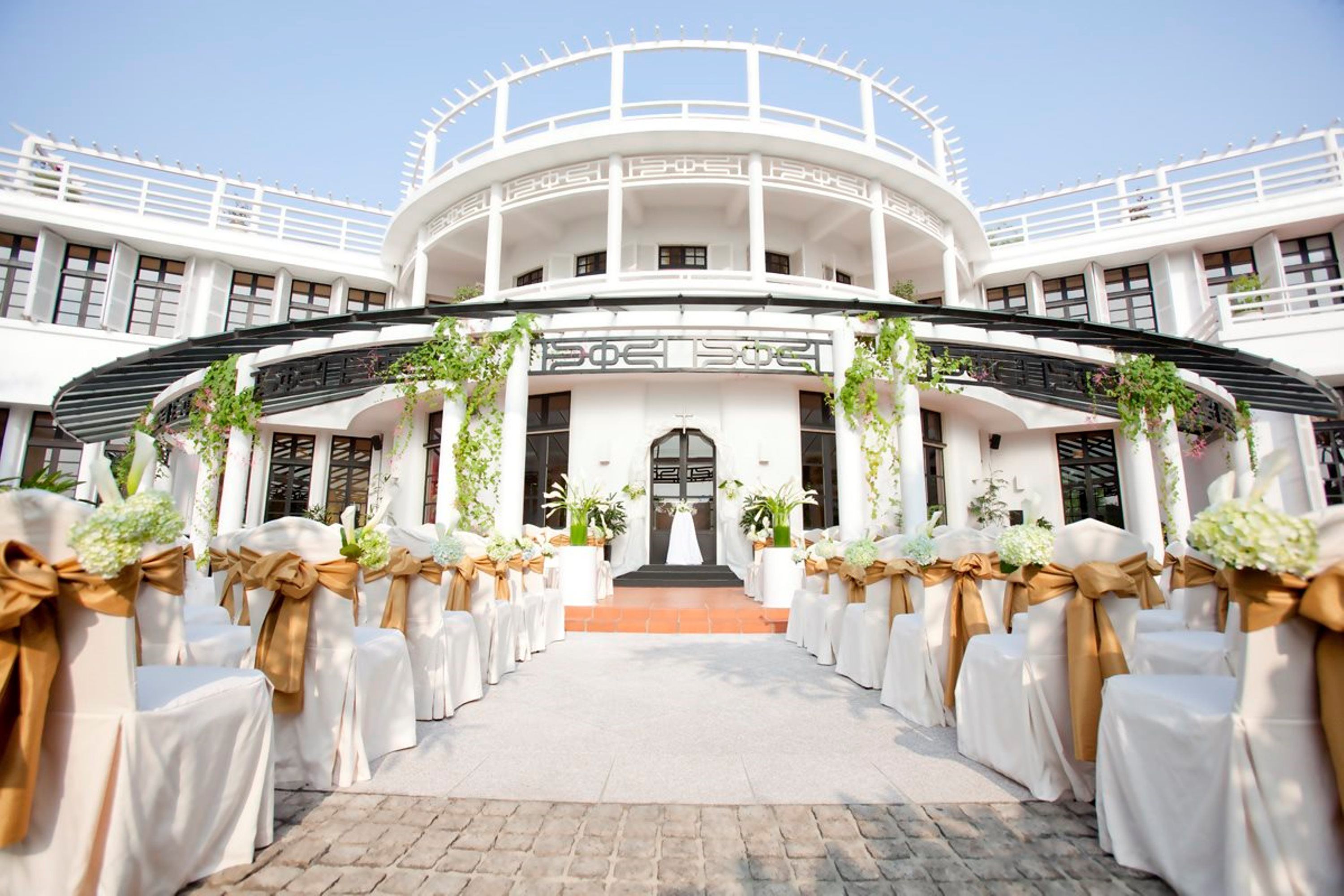 outdoor wedding area