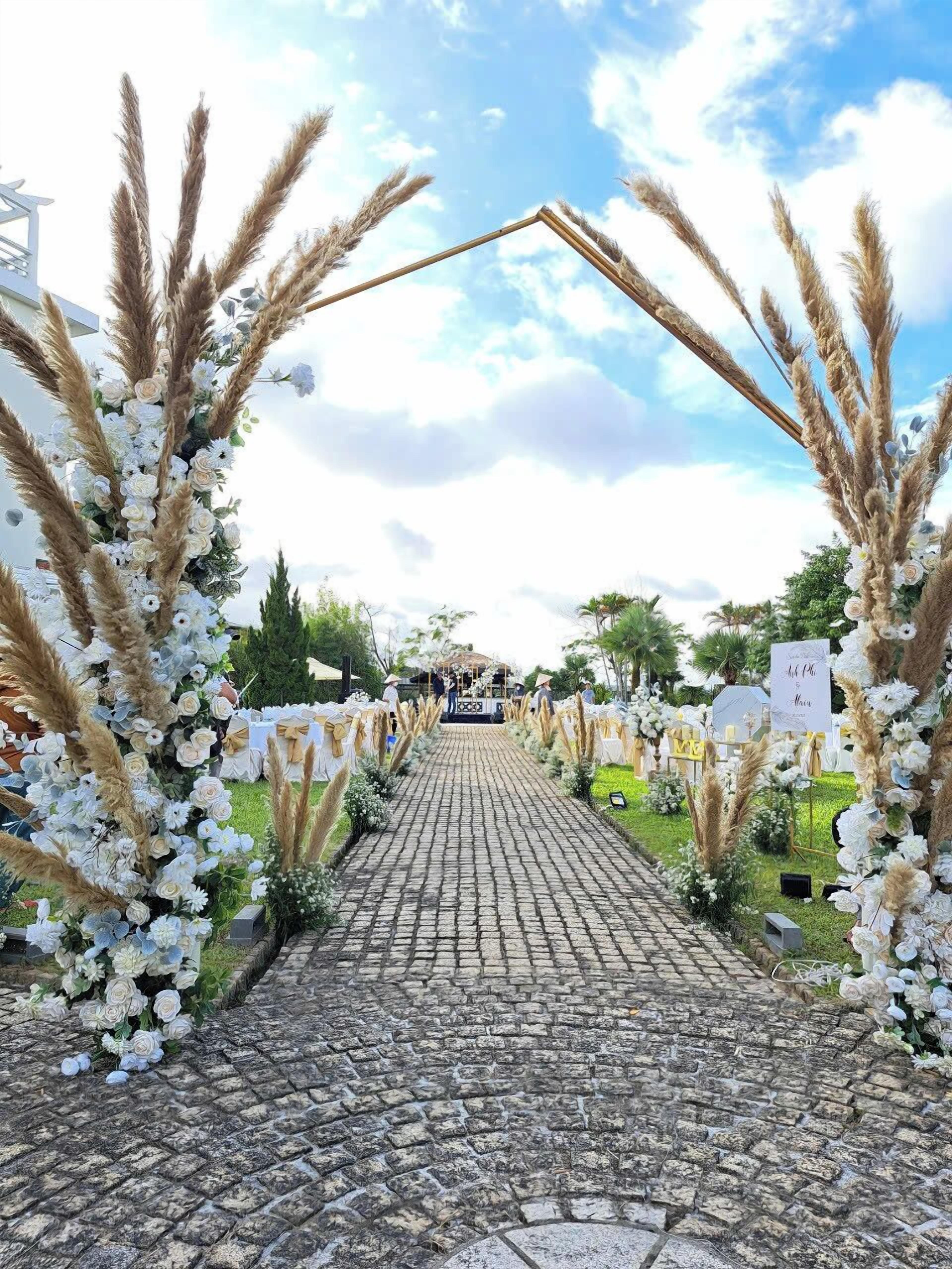outdoor wedding area
