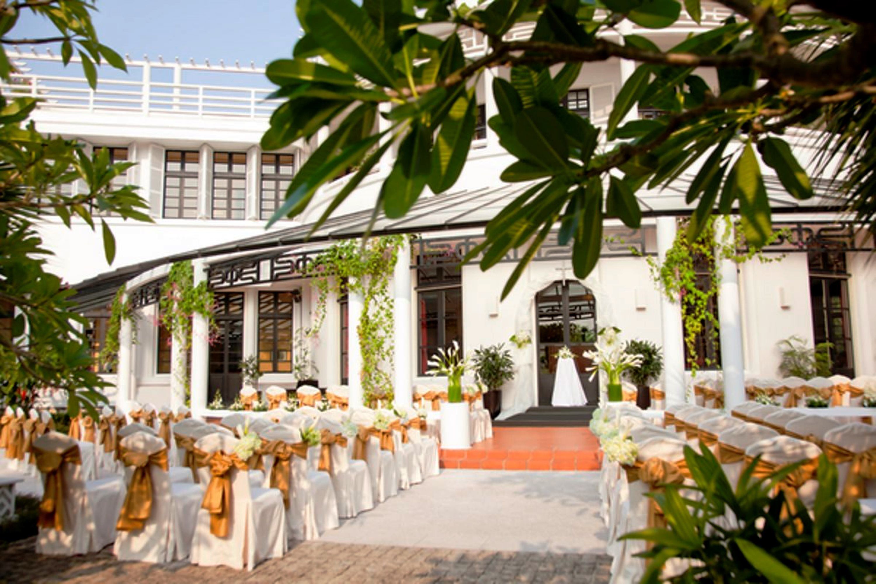 outdoor wedding area