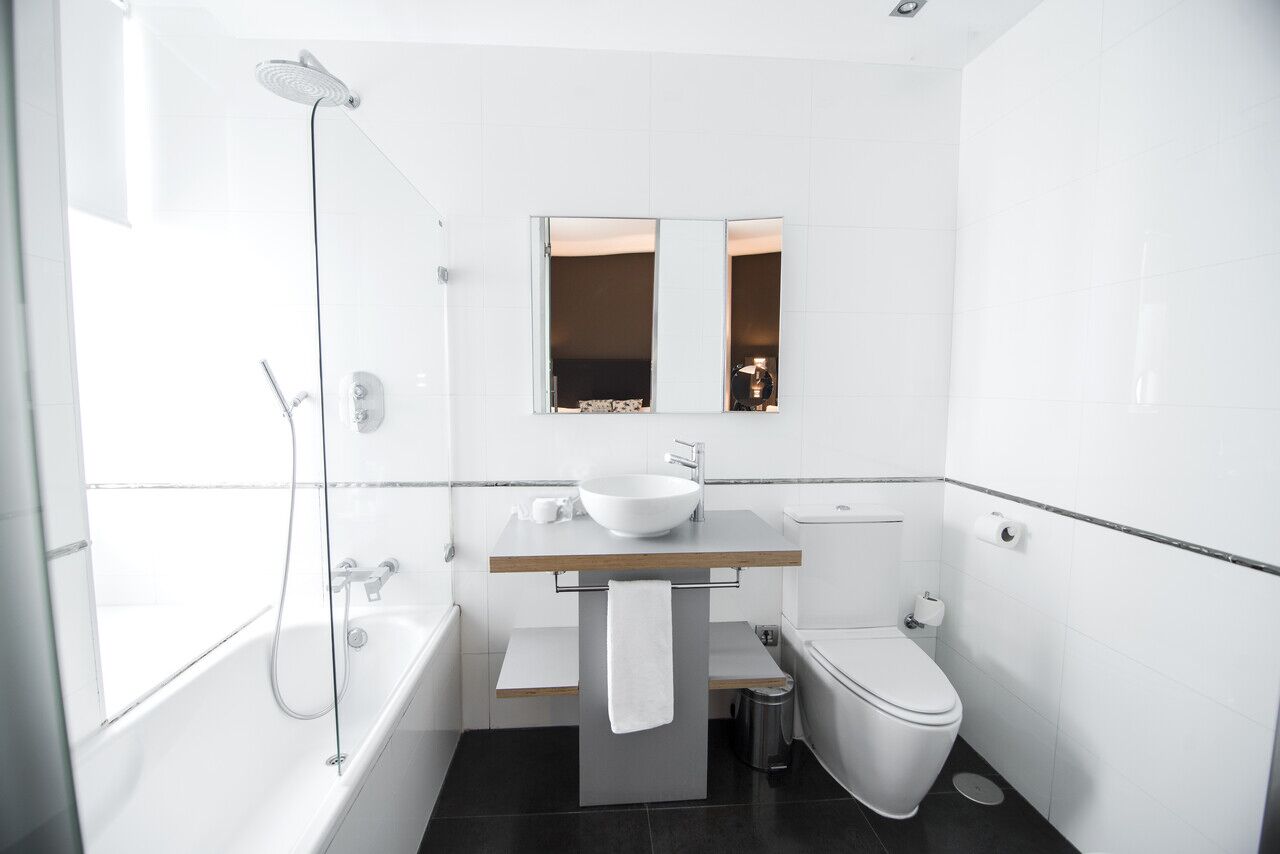 standard double room | bathroom | free toiletries, hair dryer, towels