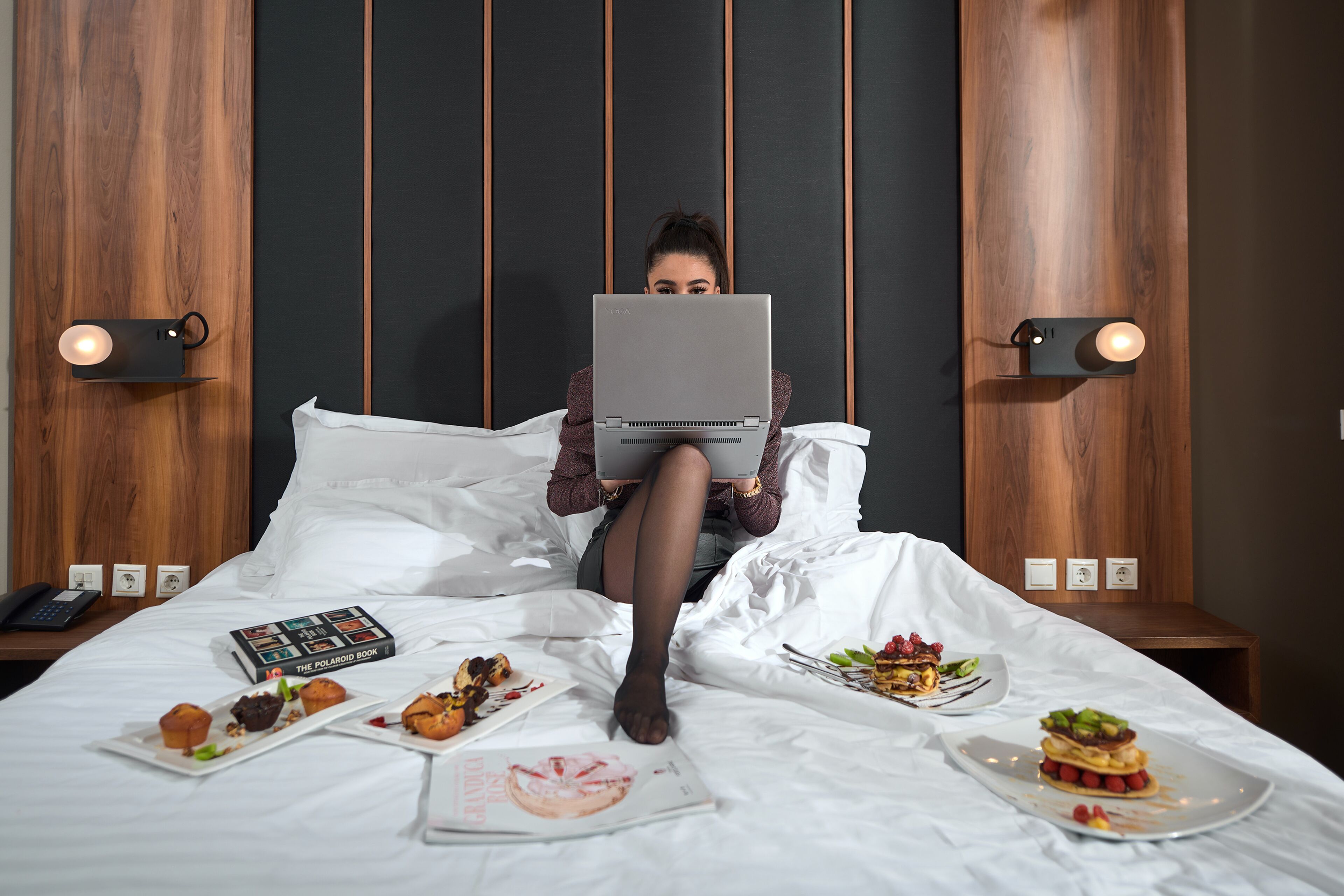 down duvets, desk, blackout curtains, soundproofing