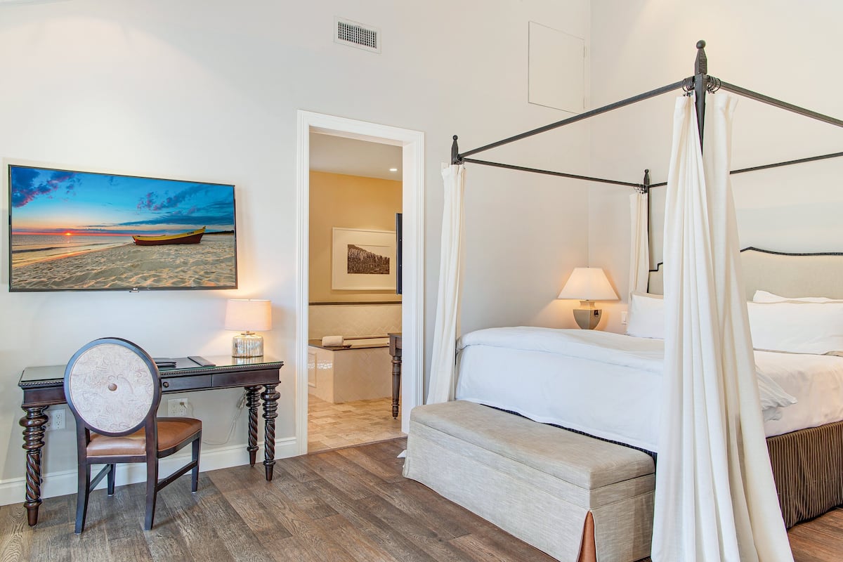 1 chambre, draps italiens Frette, literie hypoallergénique