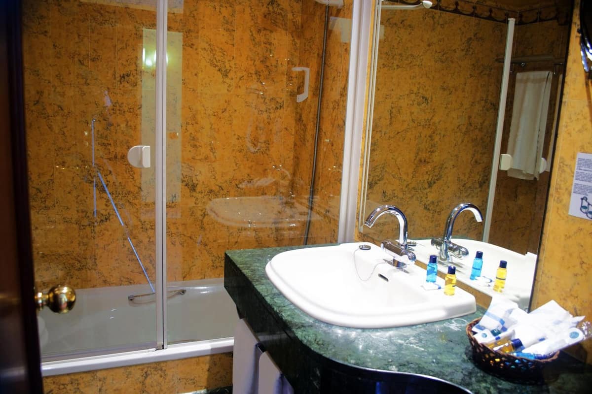 shower, free toiletries, hair dryer, bidet