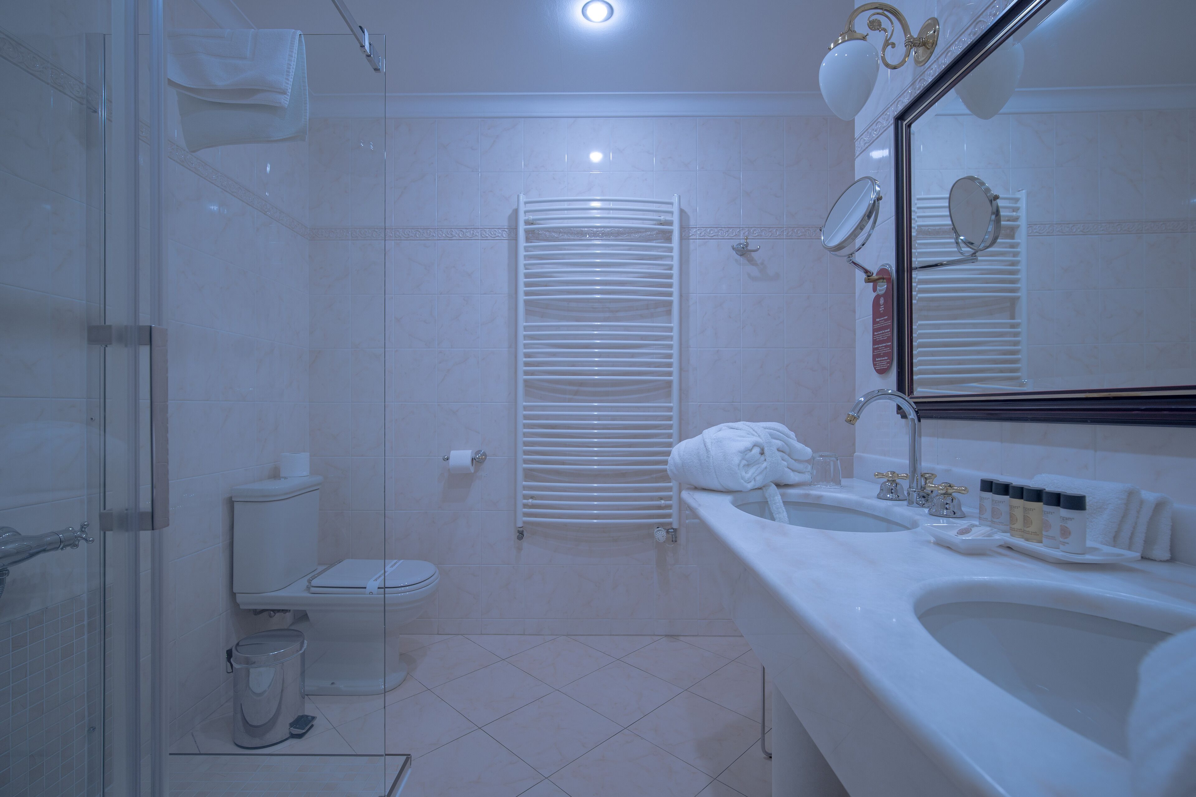 junior suite with balcony | bathroom | free toiletries, hair dryer, bidet, towels