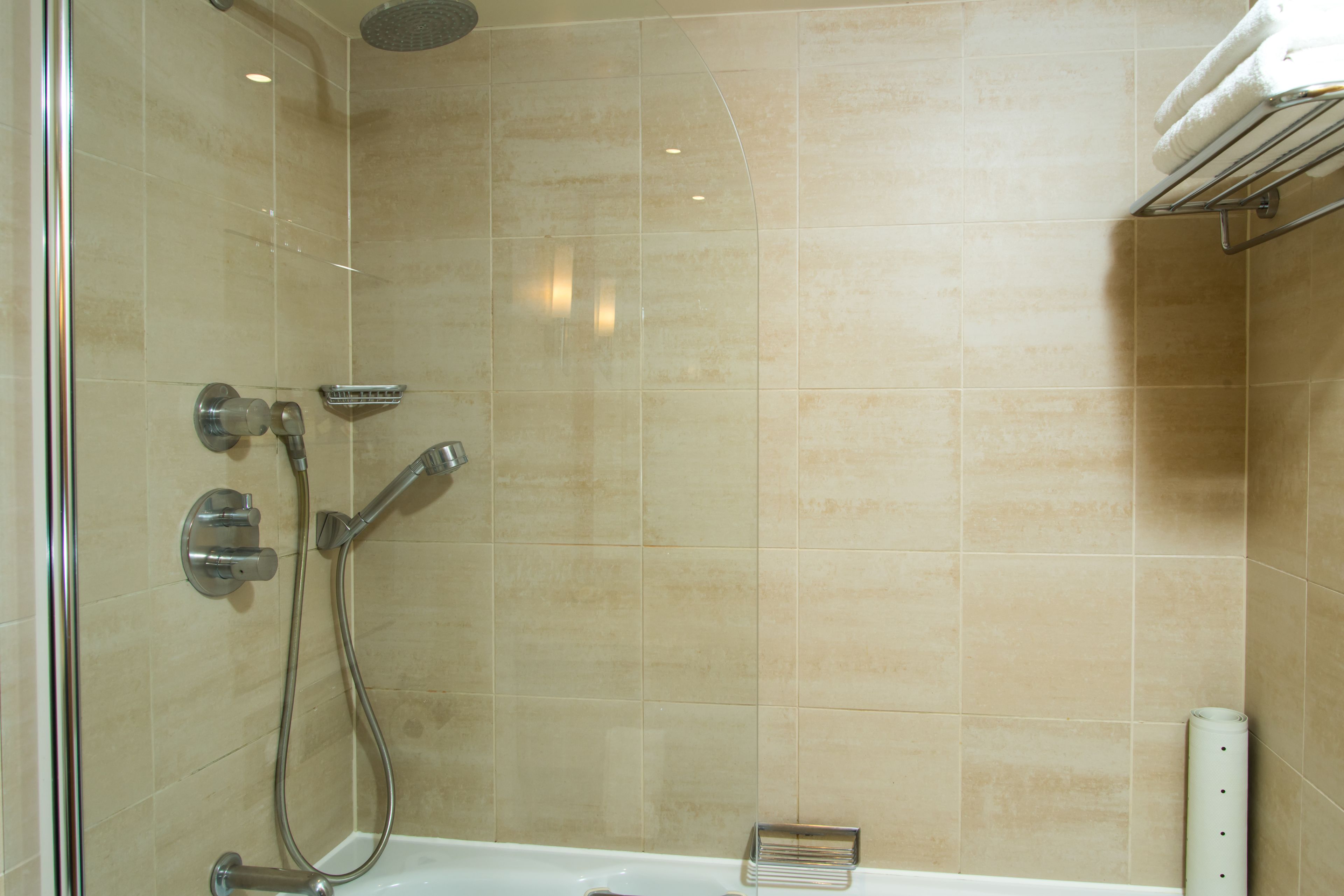 plaza executive triple | bathroom | combined shower/bathtub, free toiletries, hair dryer, towels