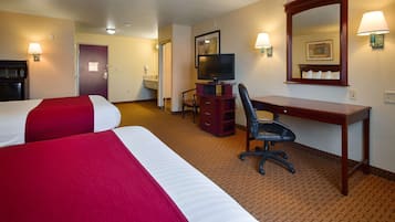 In-room safe, desk, laptop workspace, iron/ironing board