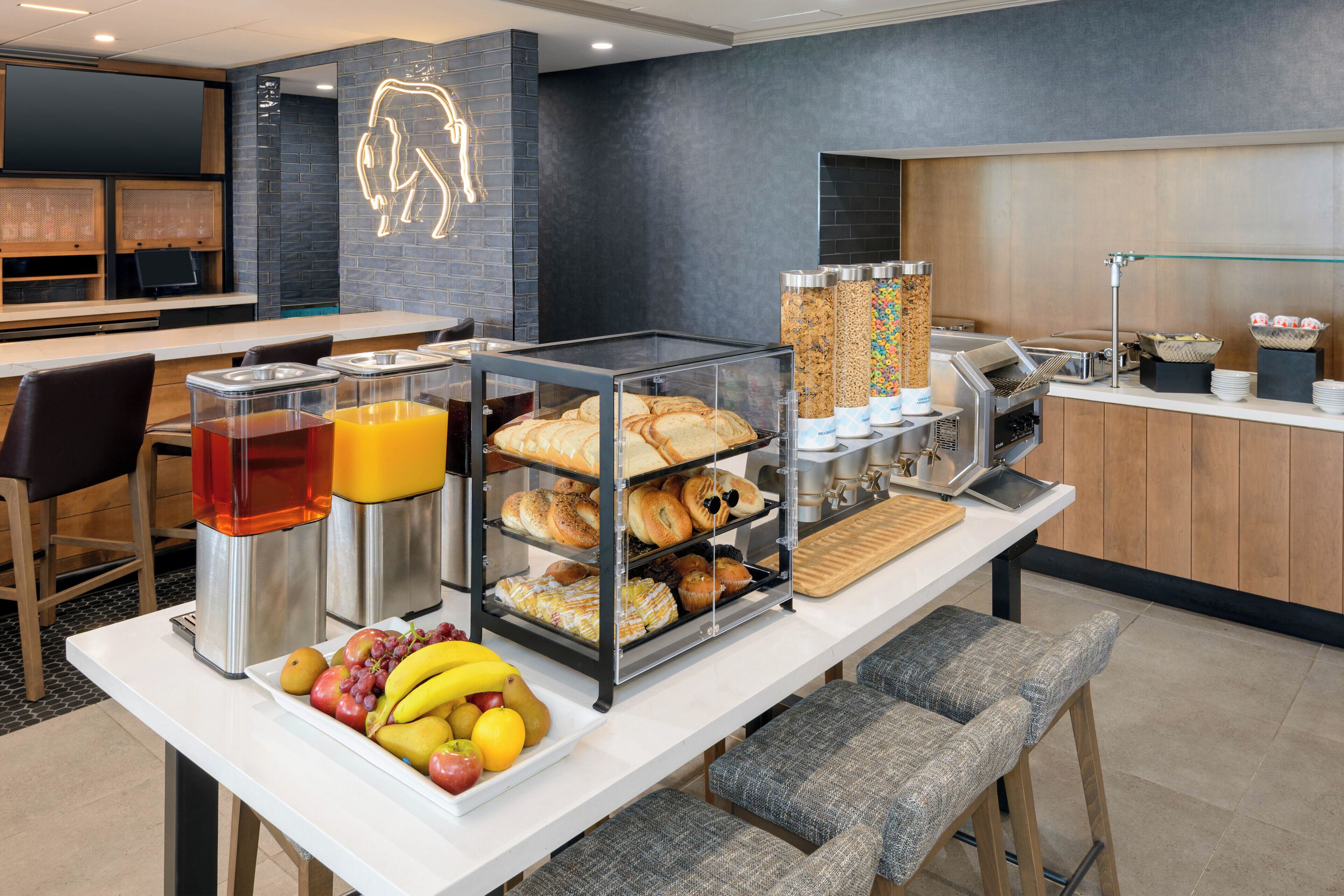daily self-service breakfast (usd 14.95 per person)