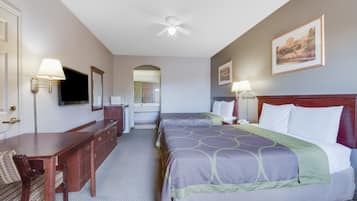 1 bedroom, blackout drapes, soundproofing, iron/ironing board