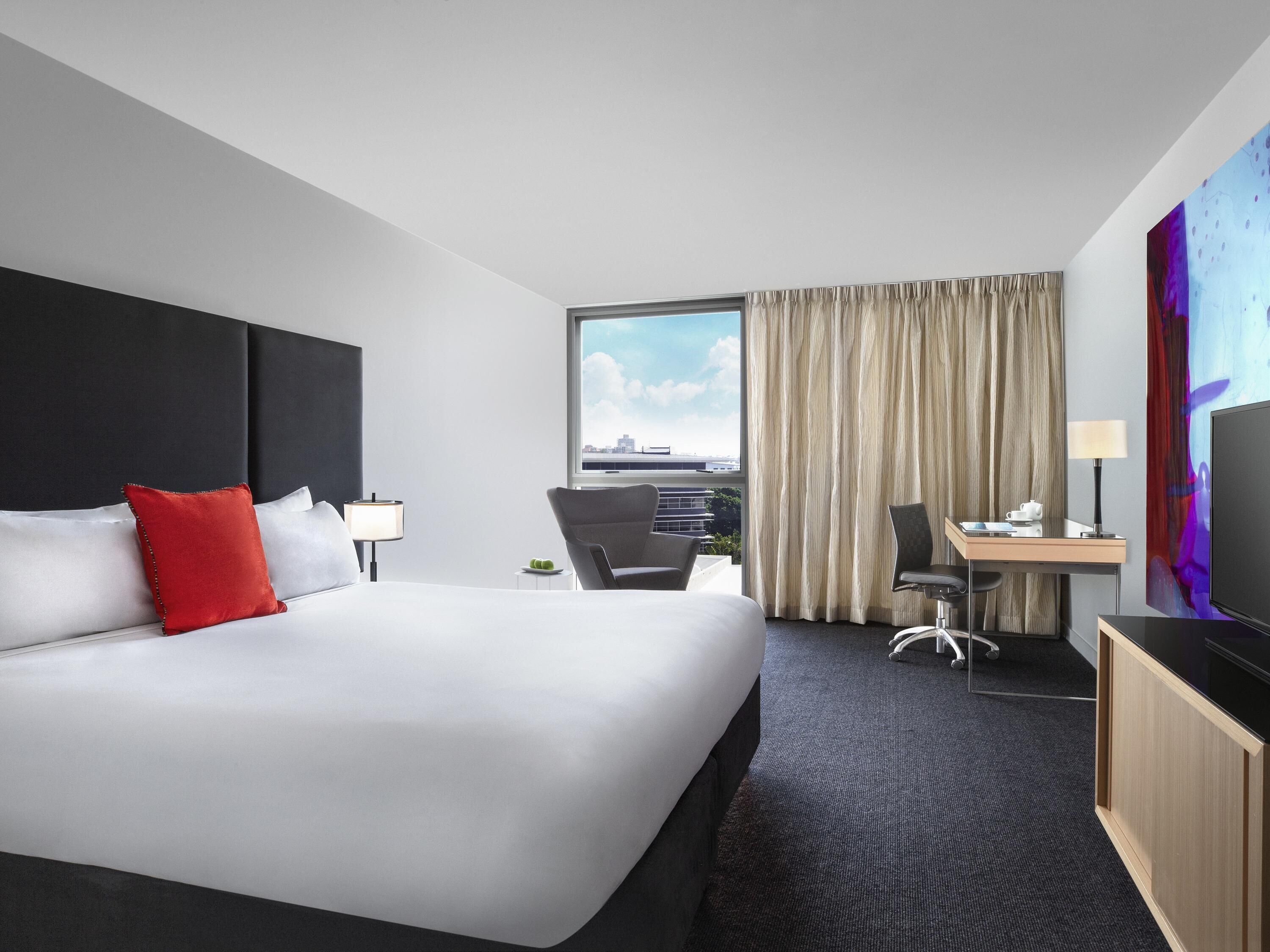 Estúdio, 1 cama de casal | Cofres nos quartos, escrivaninha, cortinas blackout