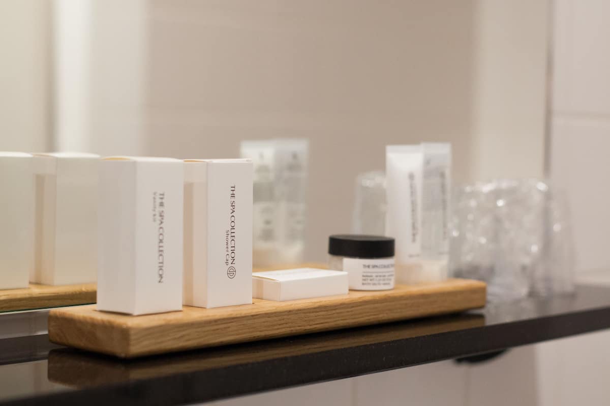 suite | bathroom amenities | free toiletries, hair dryer, towels, soap