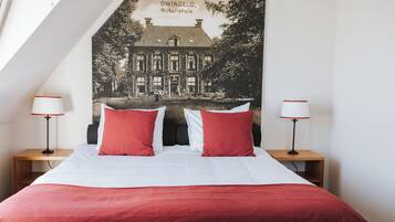 Standaard tweepersoonskamer | Een kluis op de kamer, een bureau, gratis wifi, beddengoed