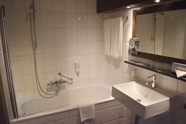 Luxury Double Room | Bathroom | Eco-friendly toiletries, hair dryer, towels