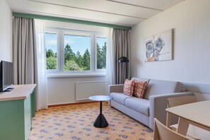 Apartment with 1,5 rooms - incl. reduced entry fee for a visit to the adventure pool | Iron/ironing board, free WiFi, bed sheets - IFA Schöneck, Hotel & Ferienpark (Schoeneck)