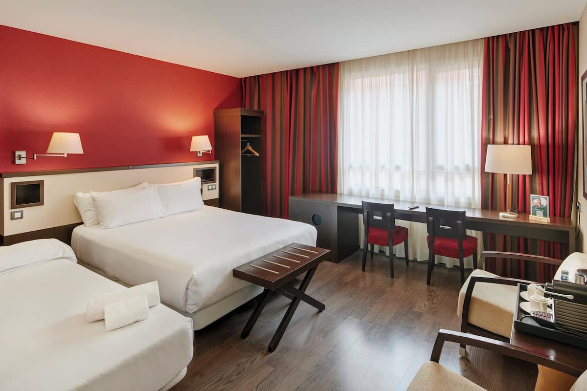 superior double room (with extra bed) | in-room safe, desk, laptop workspace, blackout curtains