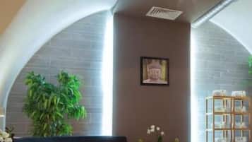 Flat-screen TV, pay movies