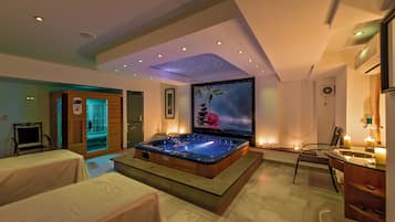 Couples treatment room(s), sauna, body treatments, hot stone massages