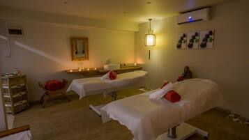Sauna, kropsbehandlinger, aromaterapi, body scrub-behandlinger