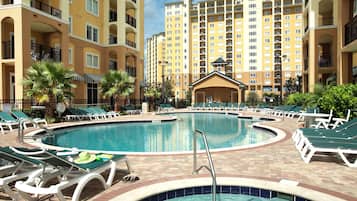 2 outdoor pools, a heated pool, open 8:00 AM to 10:00 PM, pool umbrellas