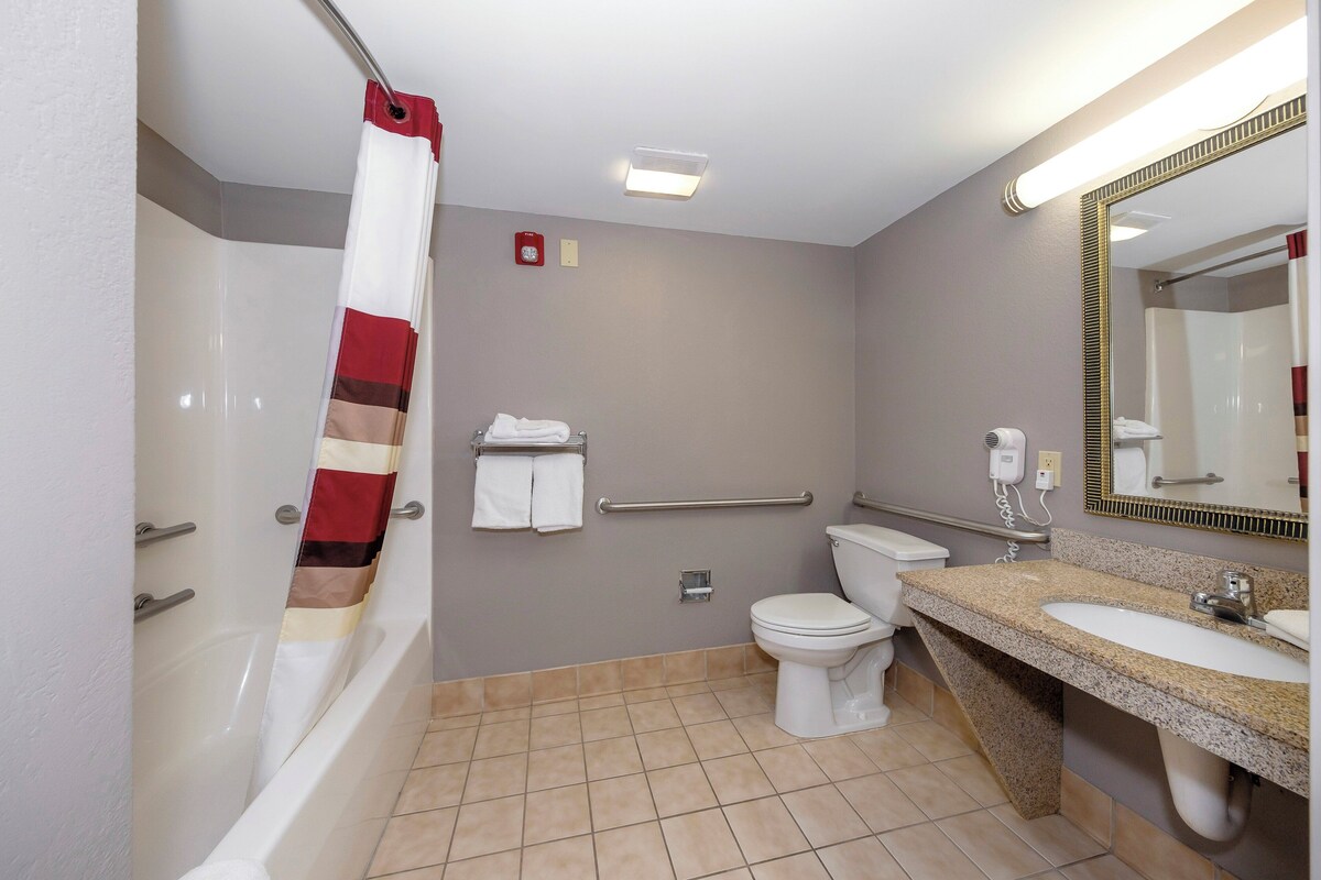 Deluxe Room, 1 Queen Bed, Accessible, Non Smoking | Accessible bathroom